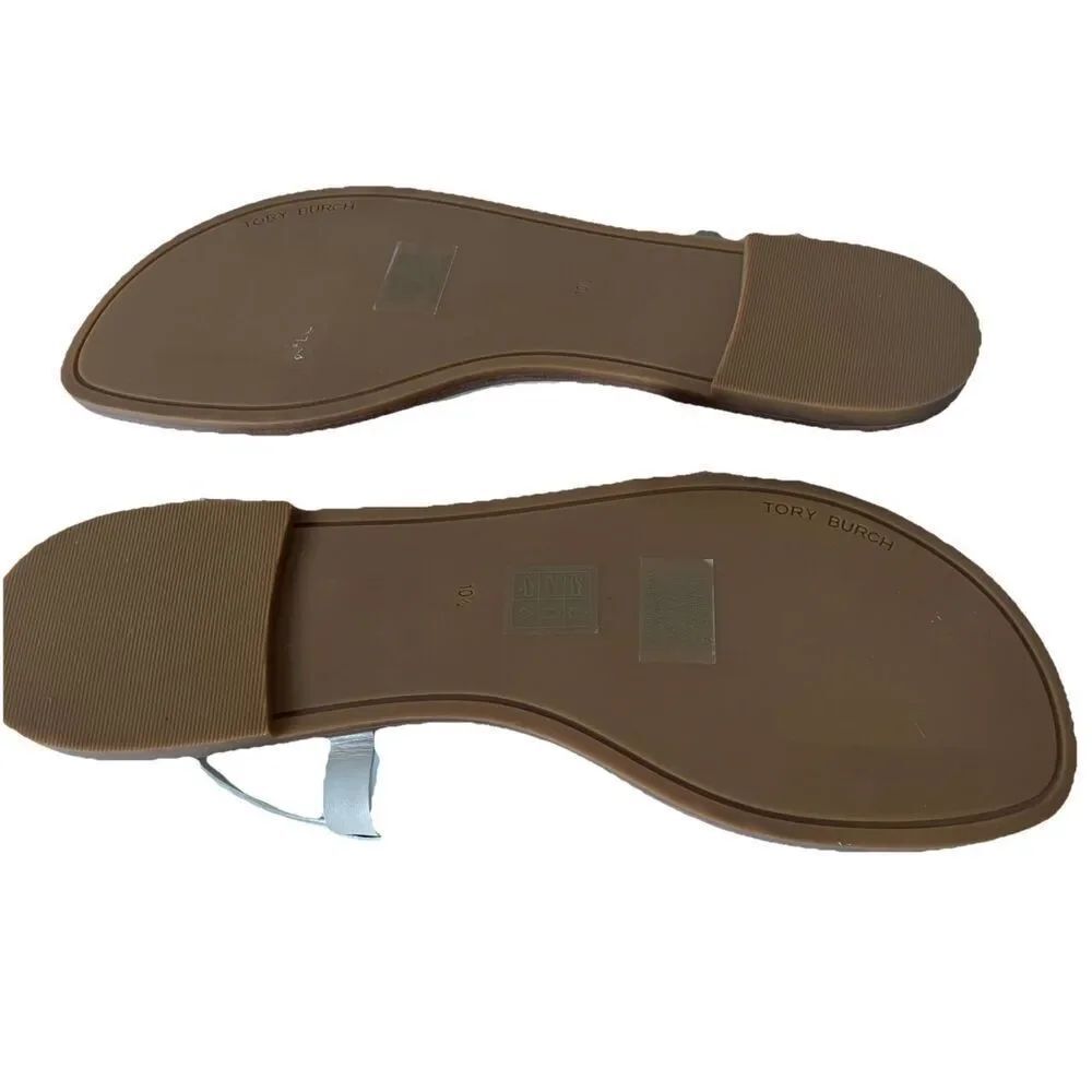 New Tory Burch Capri T Strap Perforated Logo Thong Flip Flop Sandal Size 10.5 $2 - Picture 8 of 8